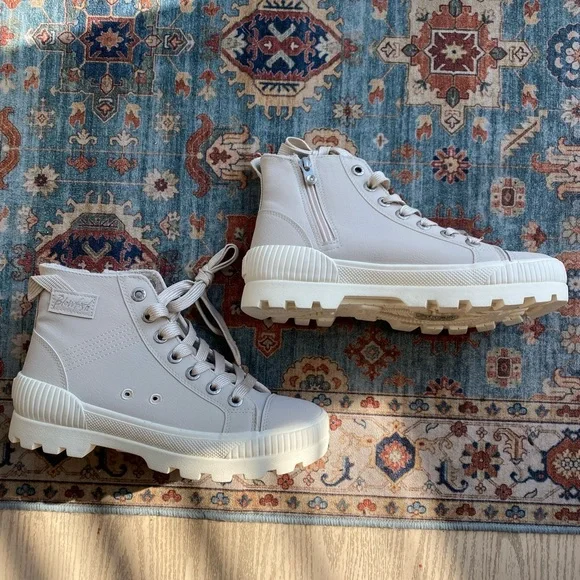 NWOT High-Top Lace-Up Boots - Picture 1 of 6